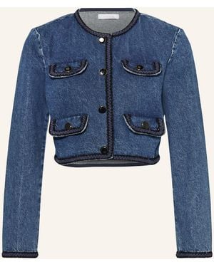 Rich & Royal Cropped-Jeansjacke - Blau