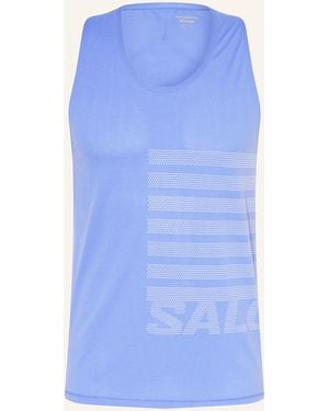 Salomon Lauftop SENSE AERO GRAPHIC - Blau