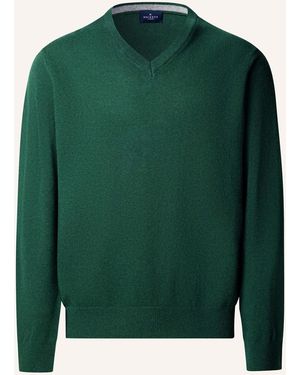 Hackett Pullover MERINO CASH MIX V - Grün
