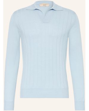 Aurélien Strick-Poloshirt aus Merinowolle - Blau