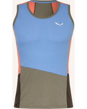 Salewa Tanktop PUEZ SPORTY DRY - Blau