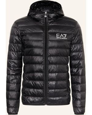 EA7 Lightweight-Daunenjacke - Schwarz
