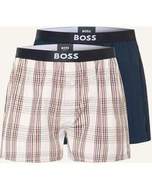 BOSS 2er-Pack Web-Boxershorts - Blau