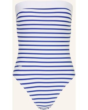 Ralph Lauren Bandeau-Badeanzug SEASIDE STRIPE - Blau