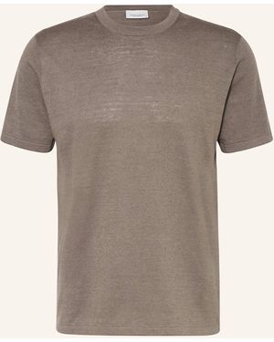 Profuomo Strickshirt mit Leinen - Grau