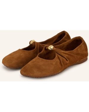 Loewe Mary-Jane-Ballerinas PEBBLE - Braun