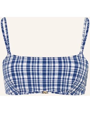 Mrs & HUGS Bustier-Bikini-Top - Blau