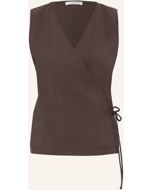 Opus Wickelbluse FAZU - Braun