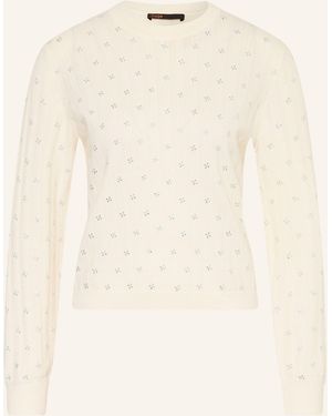 Maje Pullover mit Schmucksteinen - Natur