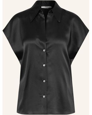 Vince Hemdbluse aus Seide - Schwarz
