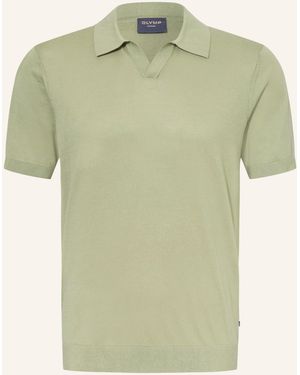 Olymp Strick-Poloshirt - Grün