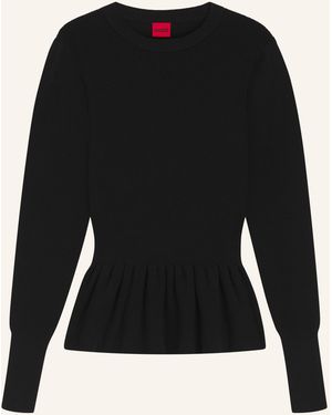 HUGO Pullover SABANNA Slim Fit - Schwarz