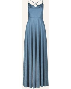 SUDDENLY Princess Abendkleid mit Glitzergarn und Cut-out - Blau