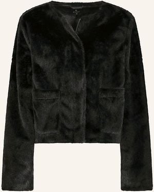 Monari Kunstfell-Jacke - Schwarz