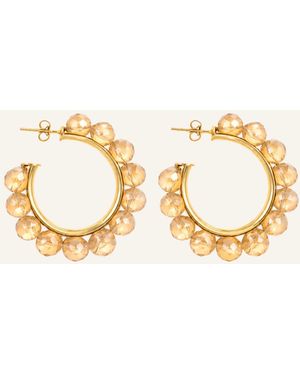 LOTT.gioielli Creolen ELYSIA CE GB HOOP BEADED L NUDE by GLAMBOU - Mettallic