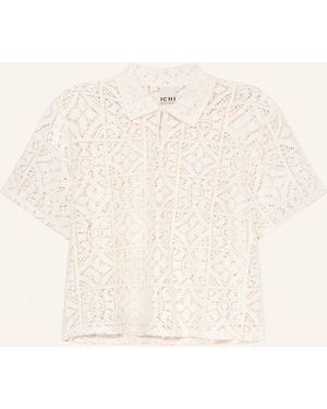 Ichi Blusenshirt INHAIMA aus Spitze - Natur