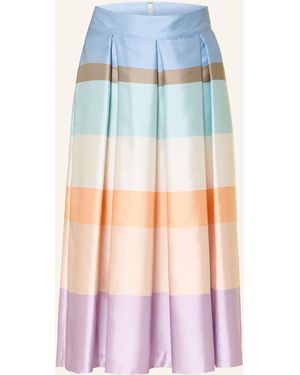 Van Laack Faltenrock VL-RANALY-PXK aus Satin - Blau