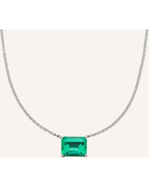 VEYNOU Halskette EDEN aus 14kt. Weißgold und 1,0ct. Smaragd - Mehrfarbig