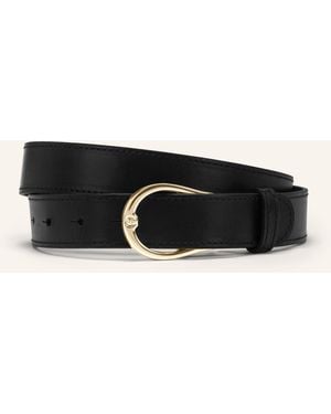 Aigner Ledergürtel LOGO - Schwarz