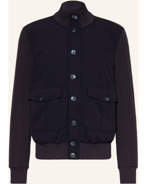 Herno Blouson im Materialmix - Blau