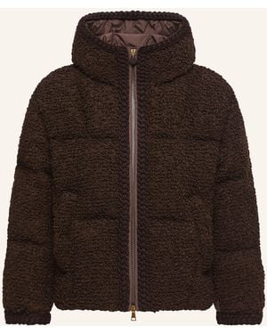 Moncler Daunenjacke CRISTALLIN im Materialmix - Braun
