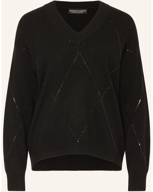 Repeat Cashmere Pullover mit Cashmere und Pailletten - Schwarz