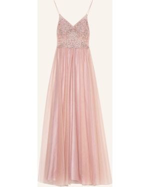 Unique Abendkleid mit Pailletten und Schmucksteinen - Pink