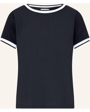 MORE&MORE T-Shirt im Materialmix - Blau