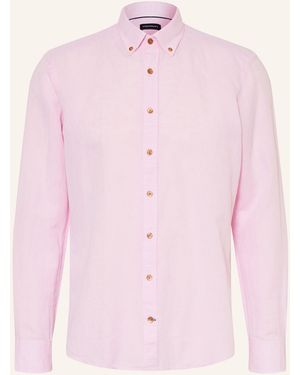 STROKESMAN'S Hemd Regular Fit mit Leinen - Pink