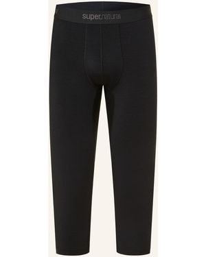 Super.natural Funktionswäsche-Hose ARCTIC230 mit verkürzter Beinlänge und Merinowolle - Schwarz