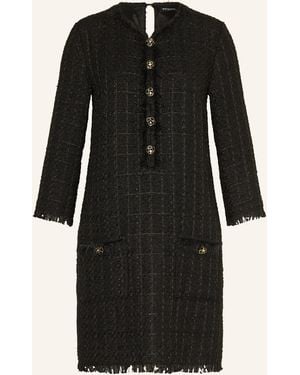 Ana Alcazar Cocktailkleid aus Tweed mit 3/4-Arm - Schwarz