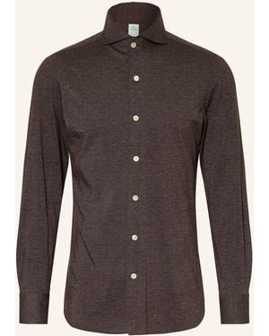 Finamore 1925 Hemd TORONTO SERGIO Slim Fit - Braun