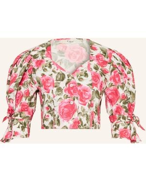 Chloé Cropped-Bluse - Rot