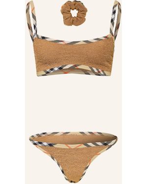 Burberry Set TYLER: Bustier-Bikini und Haargummi - Natur