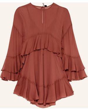 BOSS Kleid DLEJA mit Volants - Rot