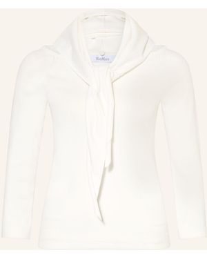 Max Mara Pullover FENICE mit 3/4-Arm und abnehmbarem Dreieckstuch - Natur