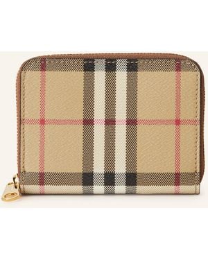 Burberry Small Check Zip Wallet - Natur