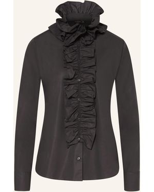Van Laack Bluse BATHIA mit abnehmbarem Kragen - Schwarz