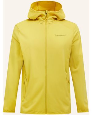 Peak Performance Midlayer-Jacke LIGHT ZIP HOOD - Gelb