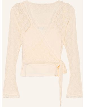 Oh April Wickelbluse SYLVA aus Spitze - Natur
