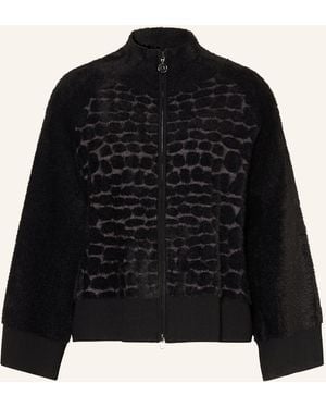 Sportalm Strickjacke mit Kunstfell - Schwarz