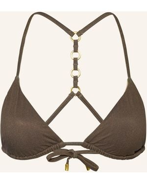 PQ Swim Triangel-Bikini-Top LUCAYA CHAIN mit Glitzergarn - Natur