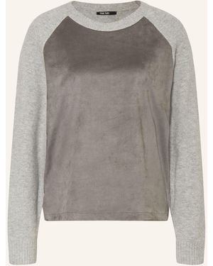 MARC AUREL Pullover im Materialmix - Grau