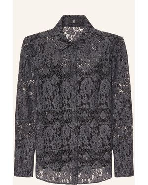Riani Spitzenbluse mit abnehmbarer Schluppe - Grau