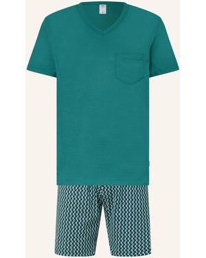 CALIDA Shorty-Schlafanzug RELAX IMPRINT - Grün