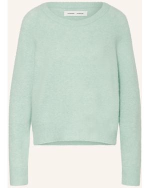Samsøe & Samsøe Pullover NOR O-N SHORT mit Alpaka - Grün
