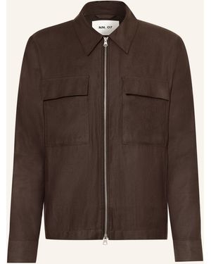 NN07 Overjacket ALBAN 1808 mit Leinen - Braun