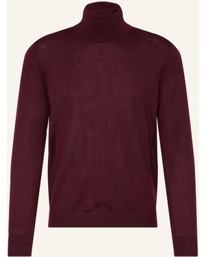 STROKESMAN'S Rollkragenpullover aus Merinowolle - Rot