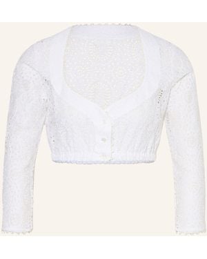 KINGA MATHE Dirndlbluse SAMANTHA aus Lochspitze - Natur