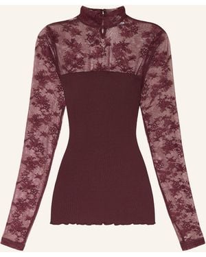Rosemunde Longsleeve BALTA im Materialmix - Lila